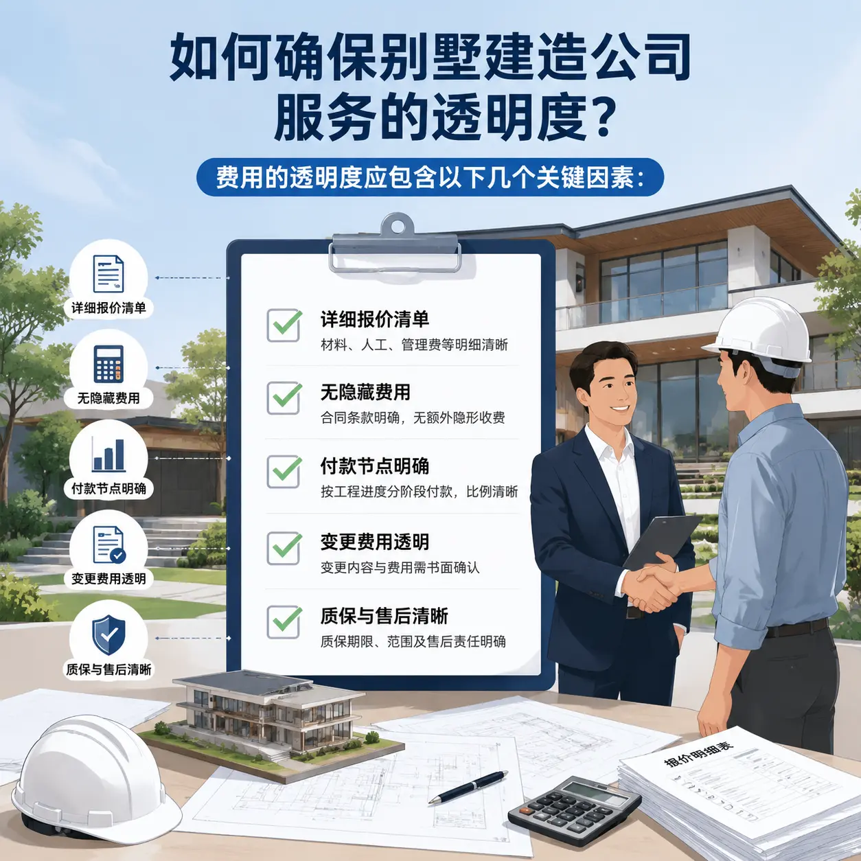 在 花溪 如何确保别墅建造公司服务的透明度？