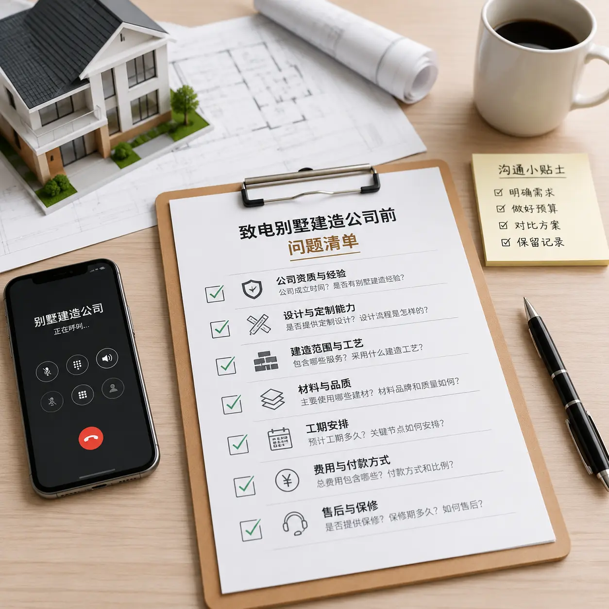 在花溪拨打别墅建造公司电话前的准备工作