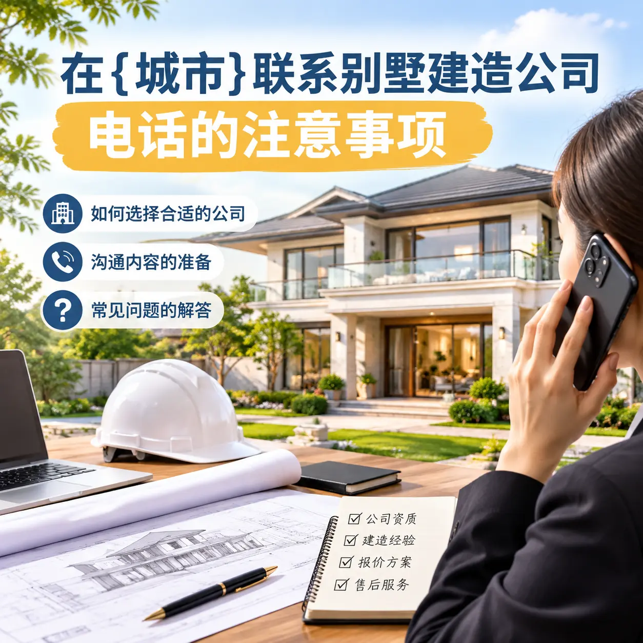 在花溪联系别墅建造公司电话的注意事项